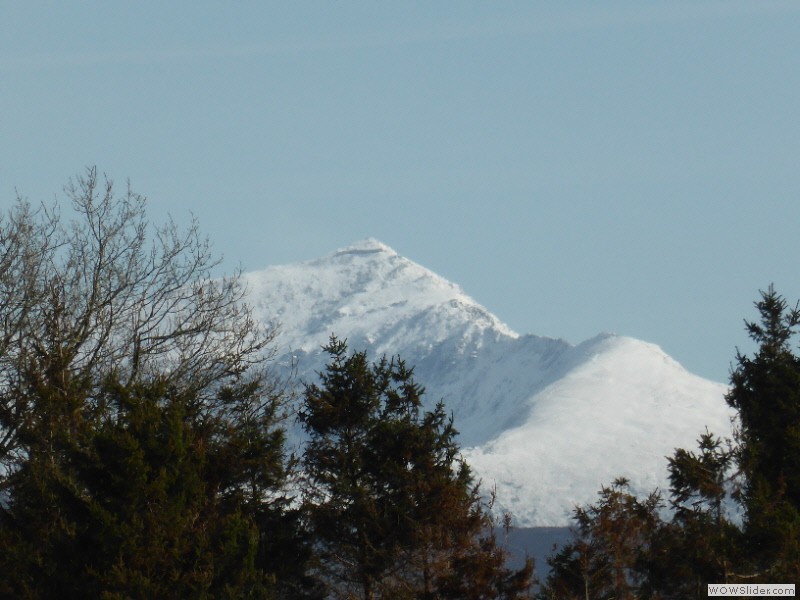 Snowdon in snow