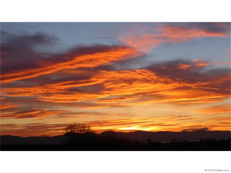 Sunrise over Rhinog mountains